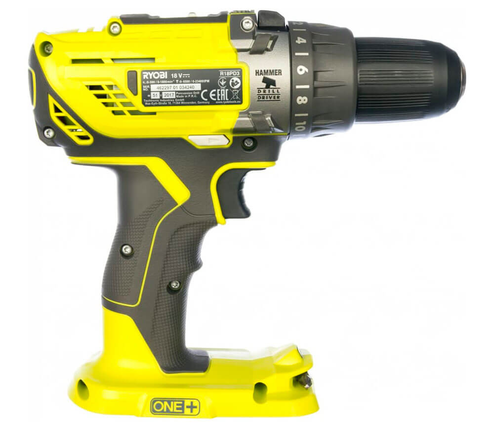 Шуруповерт аккумуляторный (без аккумуляторов) RYOBI R18PD3-0 18В photo 1
