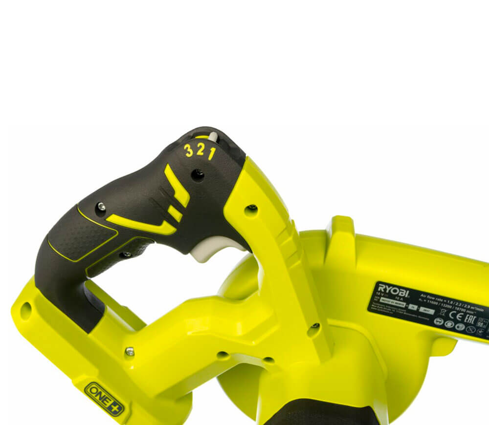Воздуходувка аккумуляторная (без аккумуляторов) RYOBI R18TB-0 174л/мин 18В photo 2