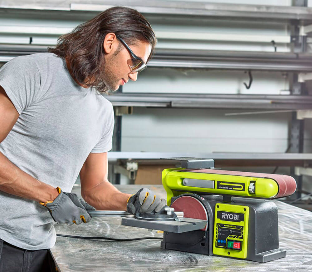 Шлифмашина ленточная RYOBI RBDS4601G (5133002858) 370вт 100 мм photo 4