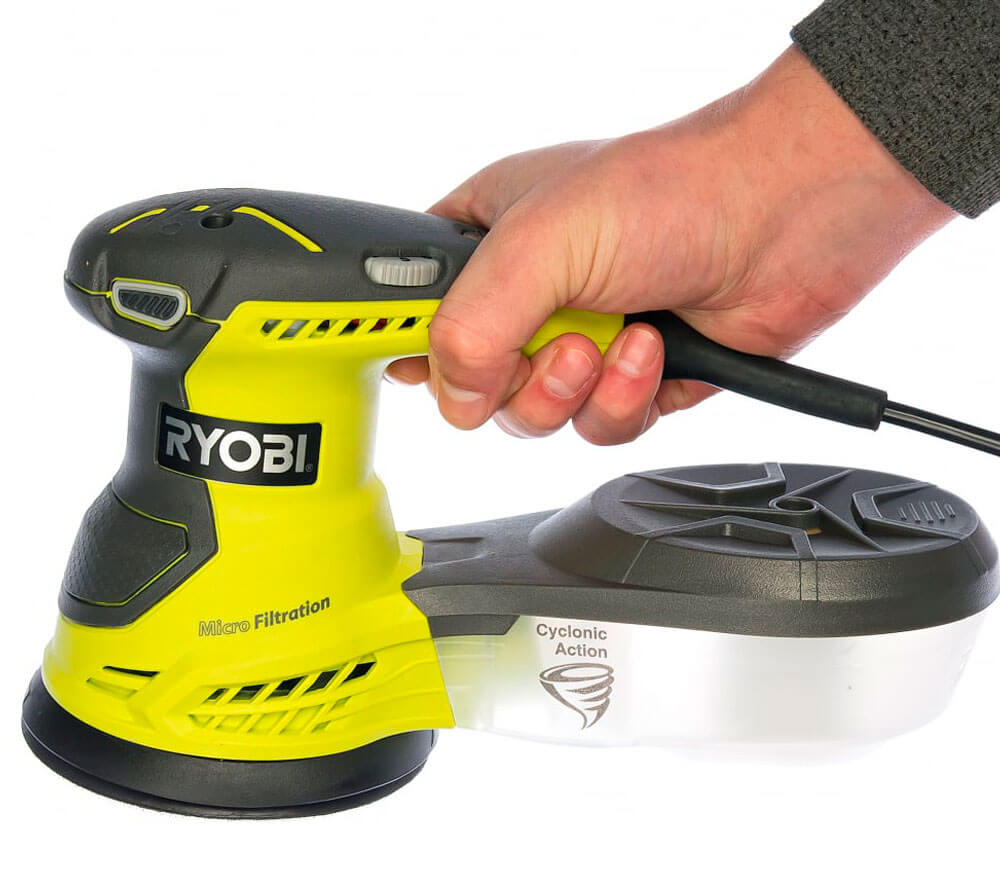 Шлифмашина эксцентриковая RYOBI ROS300 300вт 125мм photo 3