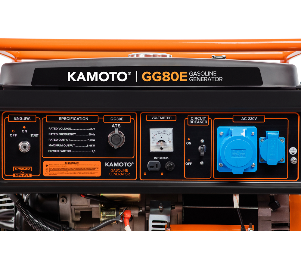 Электрогенератор KAMOTO GG 80E 8квт Бензин AVR photo 7