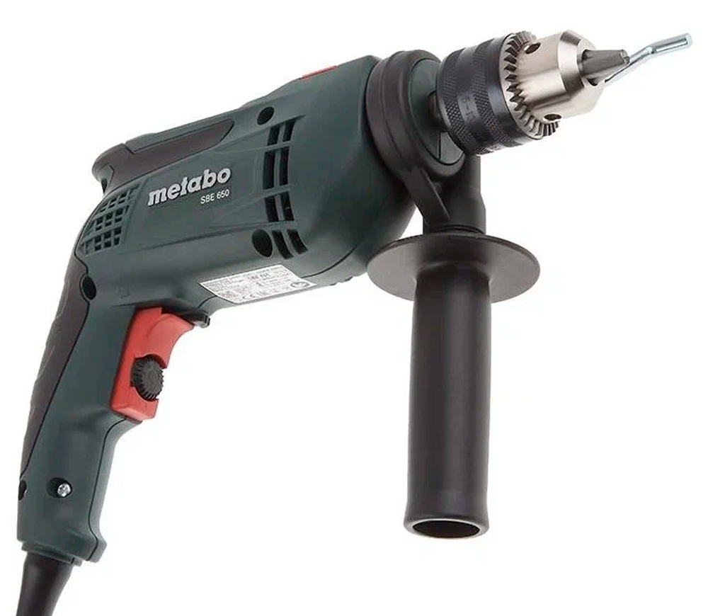 Mașină de găurit cu percuție METABO SBE 650 650w photo 0