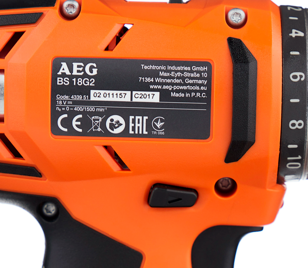 Mașină de înșurubat cu acumulator AEG BS18G2 Li-152C 18V 1.5Ah photo 1