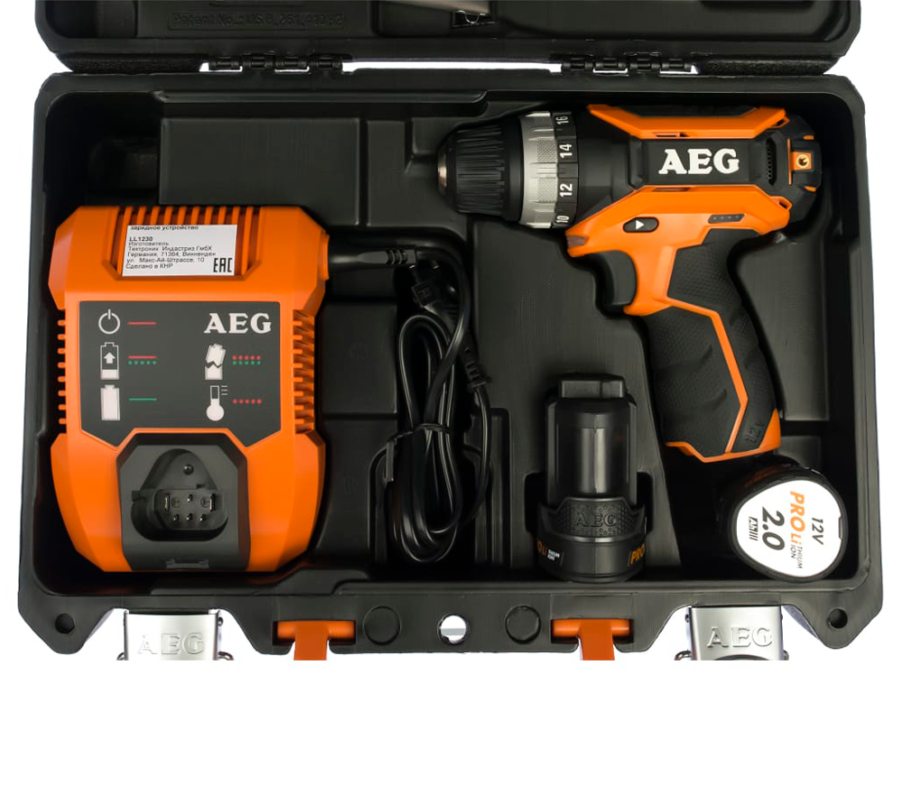 Mașină de înșurubat cu acumulator AEG BS12C2 Li-202C 12V 2Ah photo 2
