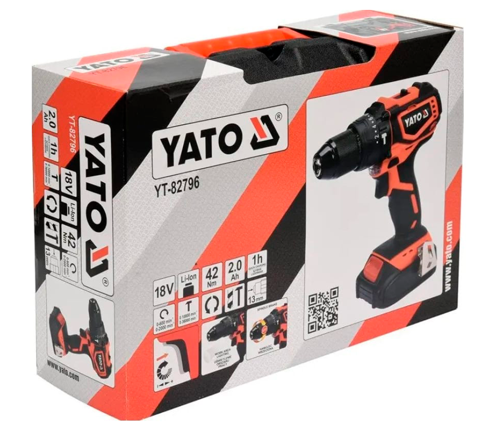 Mașină de înșurubat cu acumulator YATO YT82796 18V 2Ah photo 3
