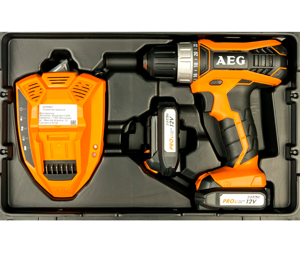 Mașină de înșurubat cu acumulator AEG BS12G3 Li-202C 12V 2Ah photo 3