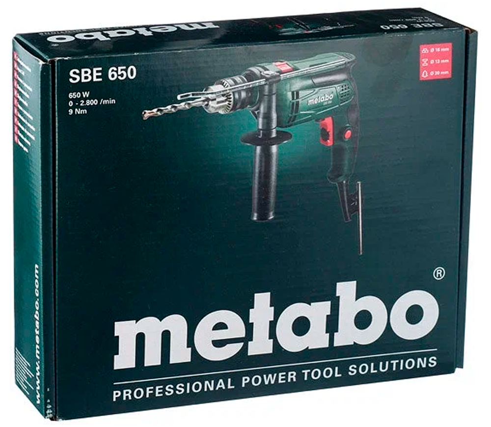 Mașină de găurit cu percuție METABO SBE 650 650w photo 7