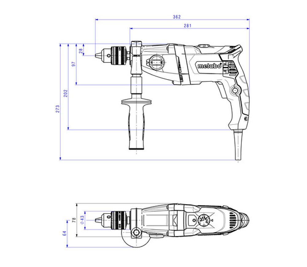 Дрель METABO BE 850-2  850вт photo 7