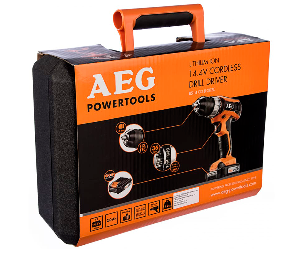 Mașină de înșurubat cu acumulator AEG BS14G3 LI-202C (4935451093) 14.4V 2Ah photo 7