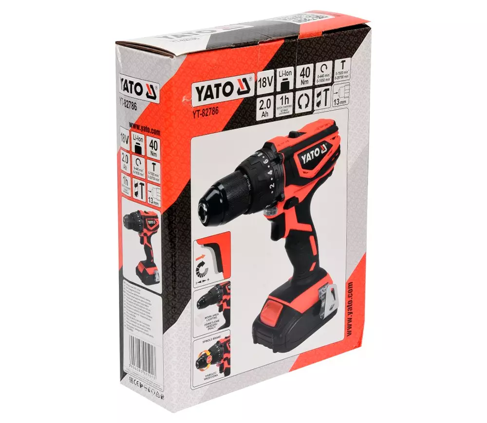 Mașină de înșurubat cu acumulator YATO YT82786 18V 2Ah photo 2