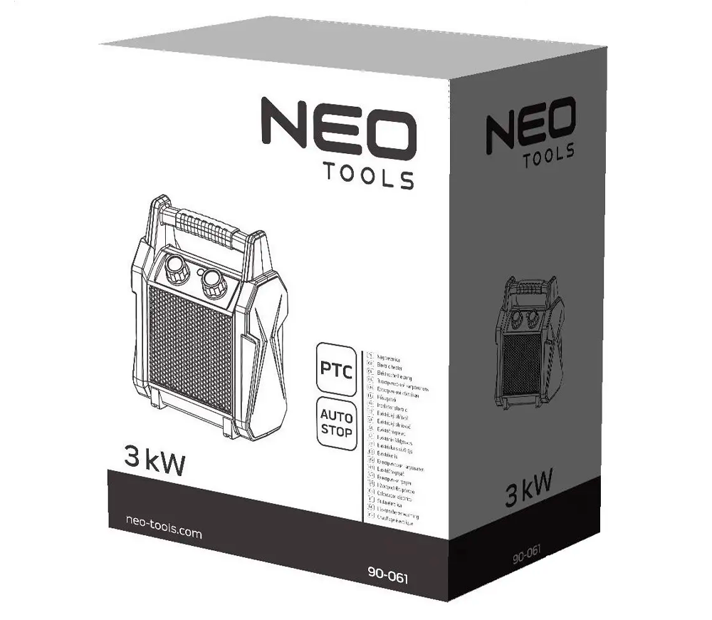 Тепловая пушка NEO TOOLS 90-061 3квт  210 000л/ч photo 3