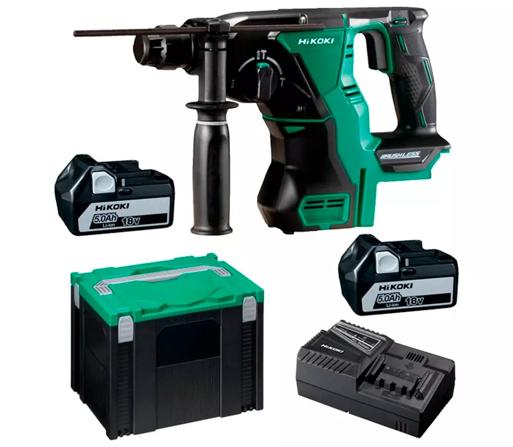 Перфоратор аккумуляторный HIKOKI DH18DBLWPZ 2,6Дж 18В 5Ач photo 4
