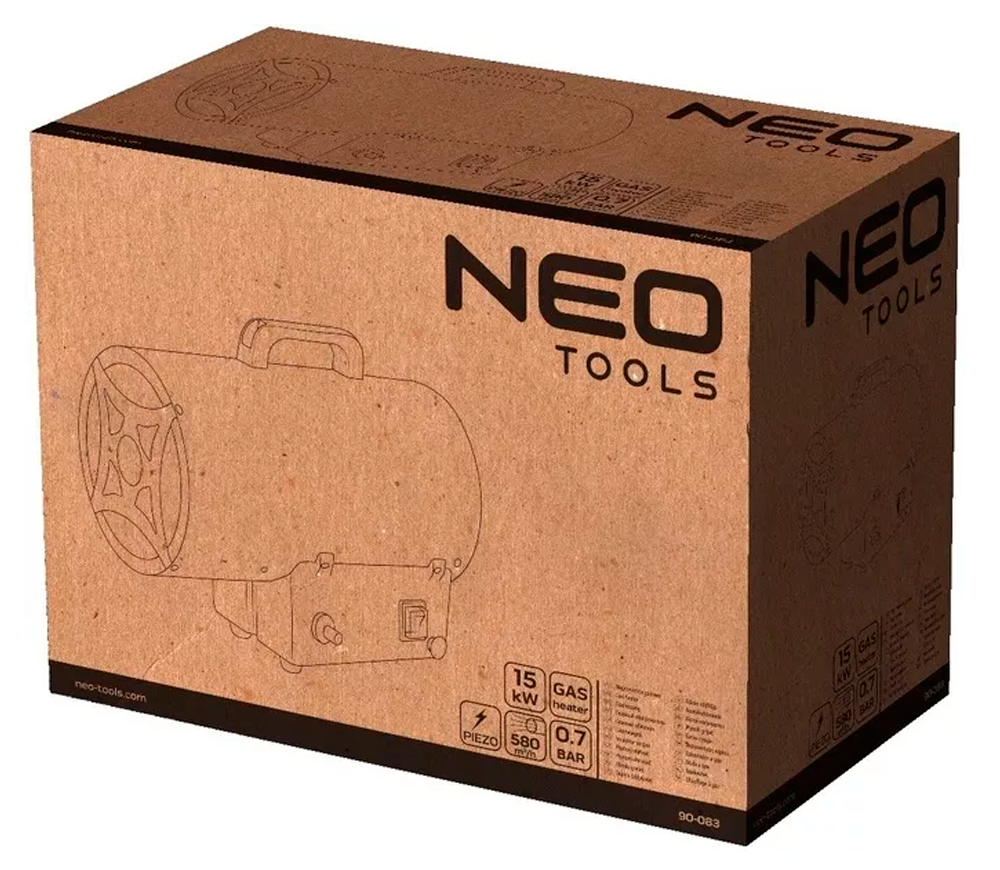 Тепловая пушка NEO TOOLS 90-083 15квт Пропан/Бутан 580 000л/ч photo 5