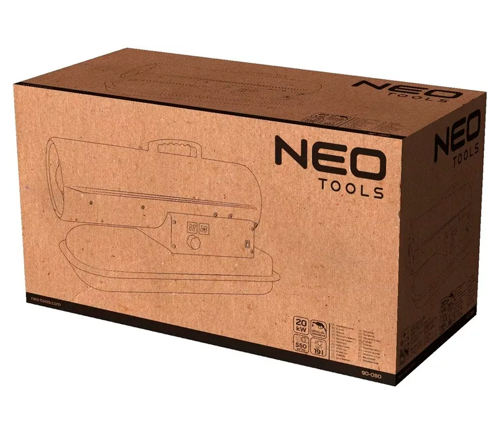 Тепловая пушка NEO TOOLS 90-080 20квт дизель/керосин 550 000л/ч photo 7