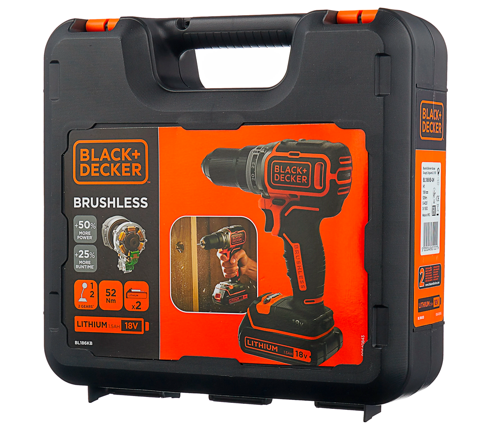 Mașină de înșurubat cu acumulator BLACK&DECKER BL186KB-QW 18V 1.5Ah photo 0