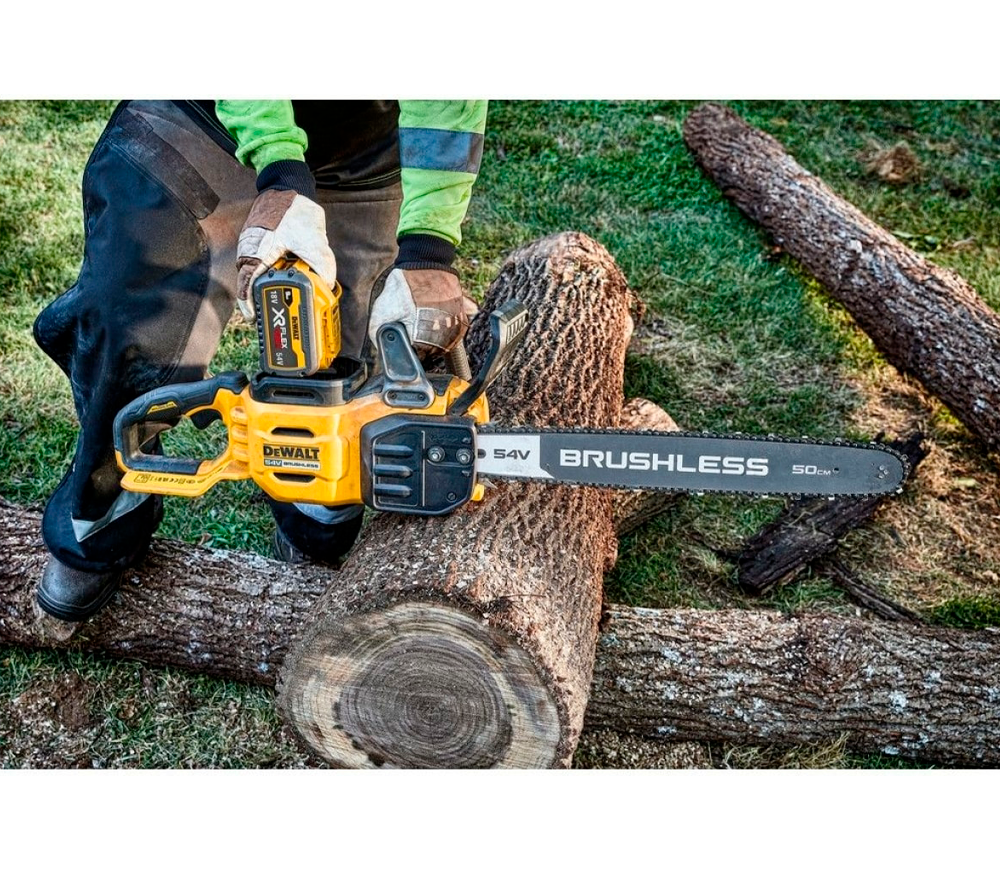 Fierăstrău cu lanț cu acumulator DEWALT DCMCS575X1 500mm 54V 9Ah photo 0
