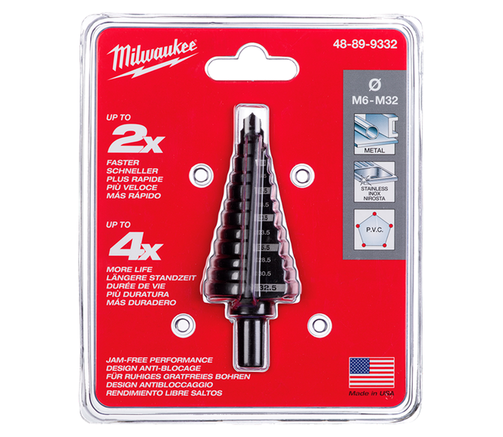 Сверло ступенчатое MILWAUKEE 48899332 6-32.5мм HSS photo 0