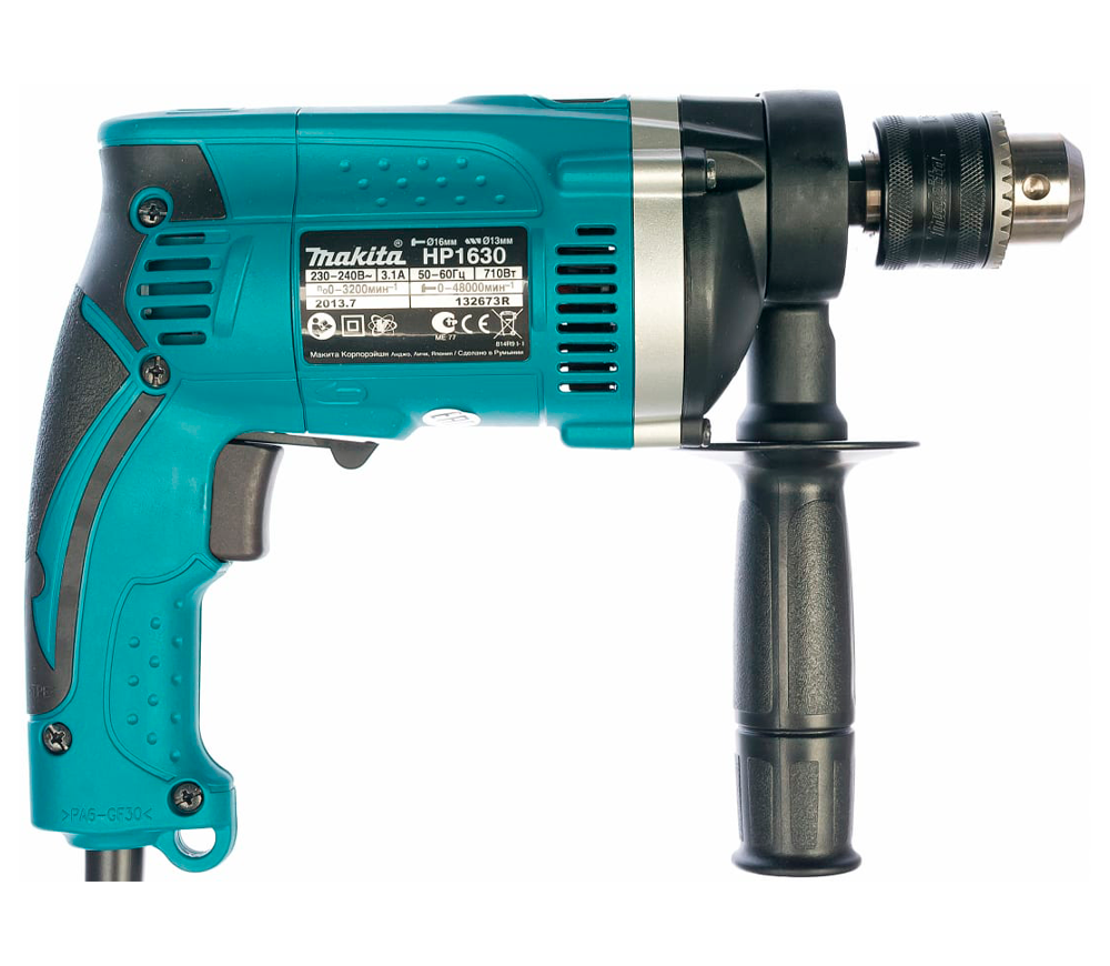 Mașină de găurit cu percutie MAKITA HP1630 710w photo 0