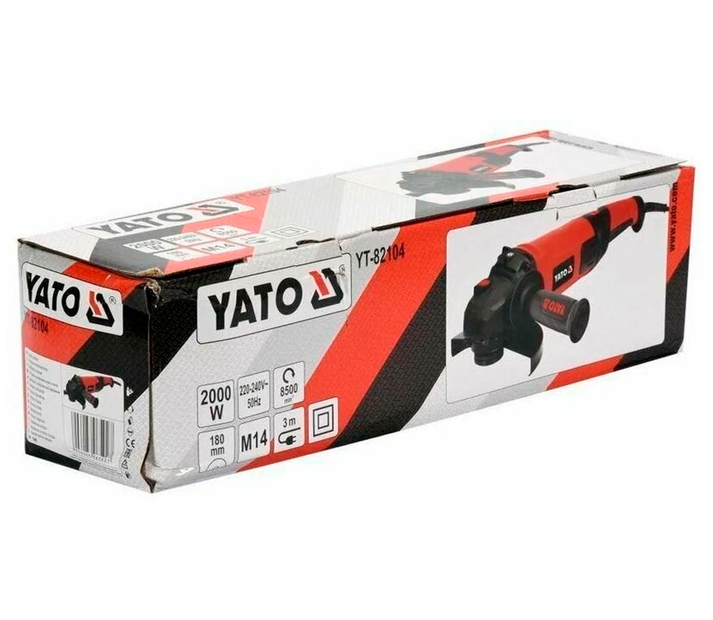 Угловая шлифмашина YATO YT82104 2000вт 180мм photo 1