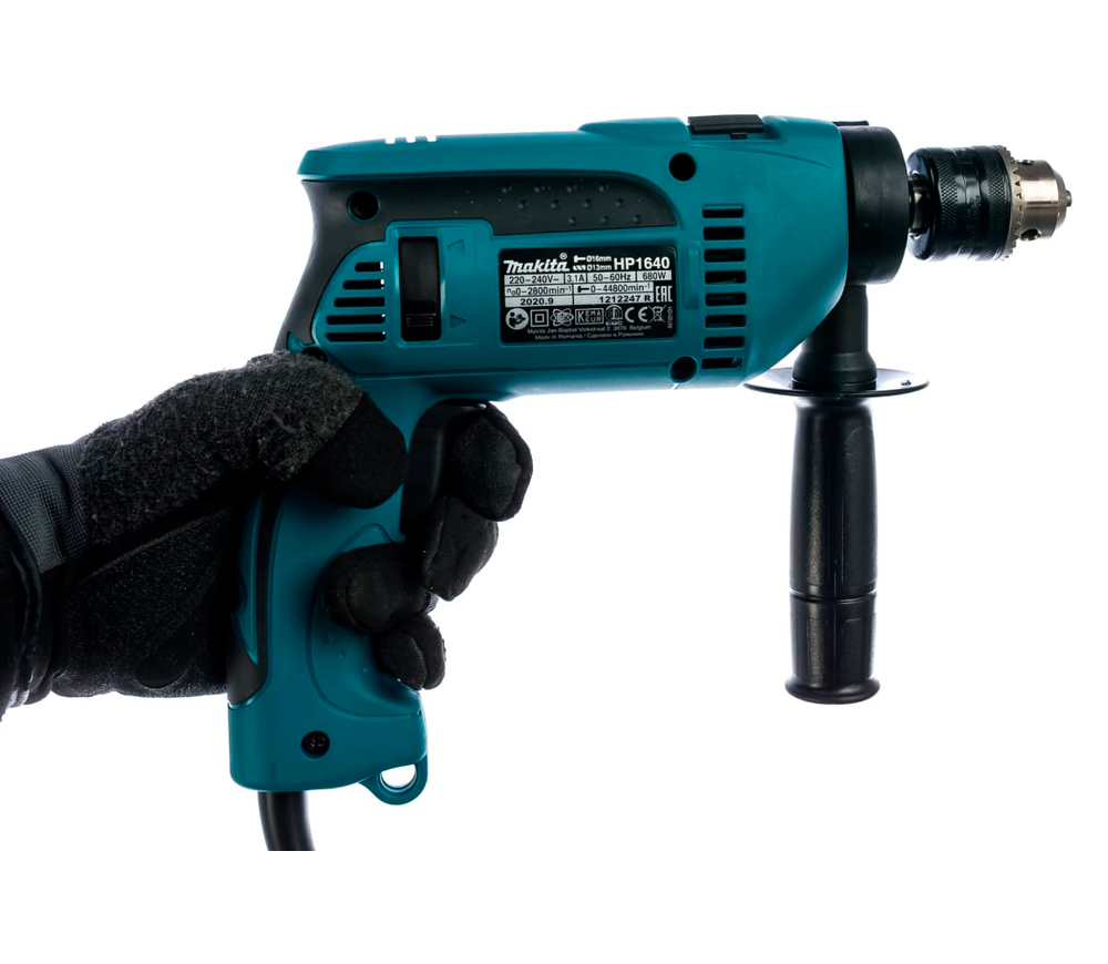 Mașină de găurit cu percutie MAKITA HP1640 680w photo 2