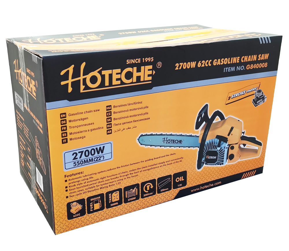Цепная пила бензиновая HOTECHE G840008 550мм 62см3 photo 4