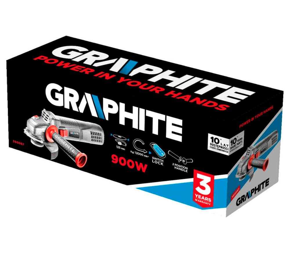 Угловая шлифмашина GRAPHITE 59G220 900вт 125мм photo 4