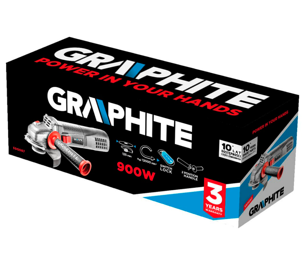 Угловая шлифмашина GRAPHITE 59G087 900вт 125мм photo 4