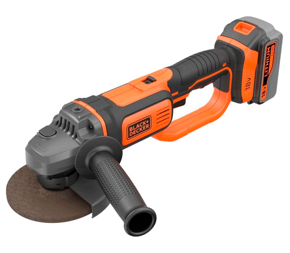 Угловая шлифмашина аккумуляторная BLACK&DECKER BCG720M1 125мм 18В 4Ач photo