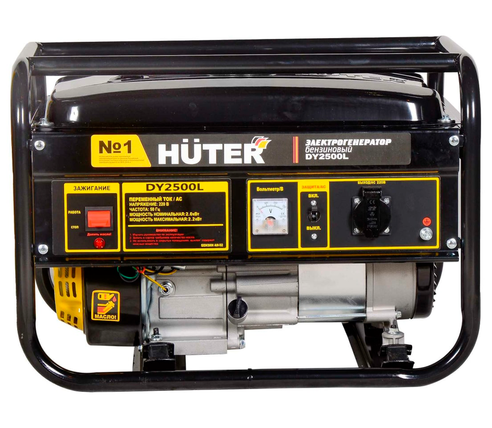 Электрогенератор HUTER DY2500L 64/1/3 2.2квт Бензин AVR photo 0
