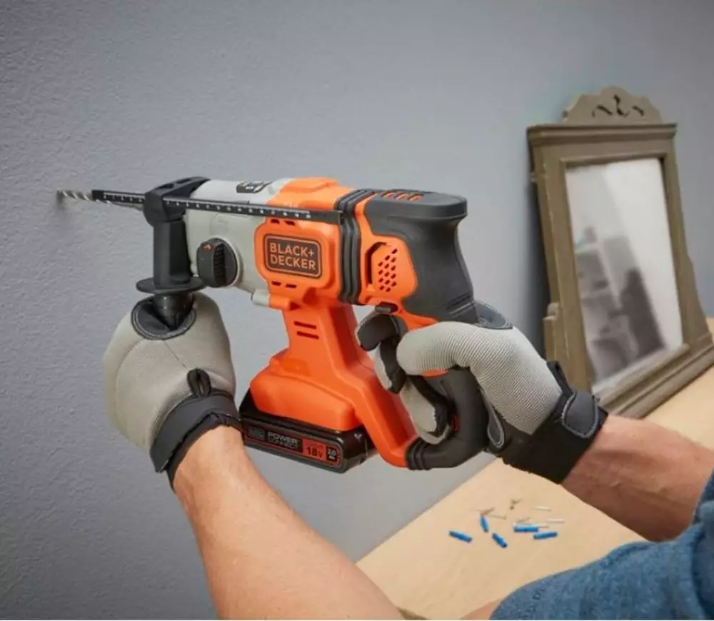 Ciocan rotopercutor cu acumulator BLACK&DECKER BCD900E2K 1.2J 18V 2.5Ah photo 3