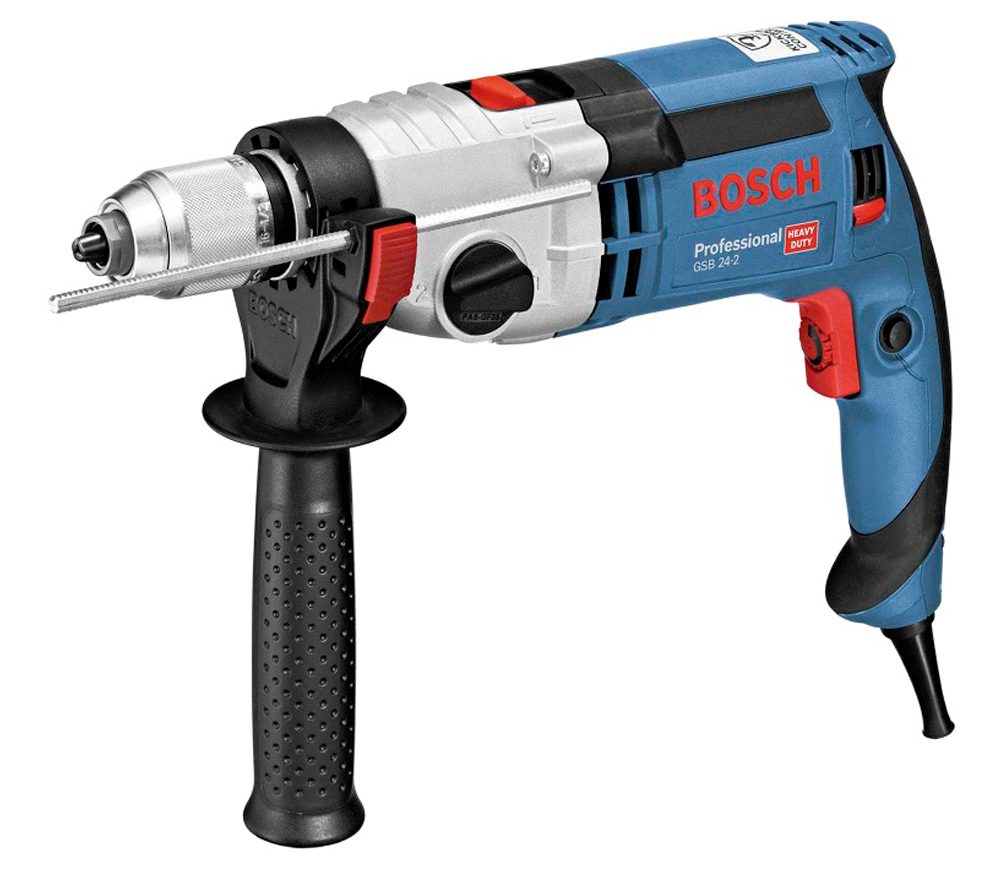 Mașină de găurit cu percuție BOSCH GSB 24-2  1100w photo
