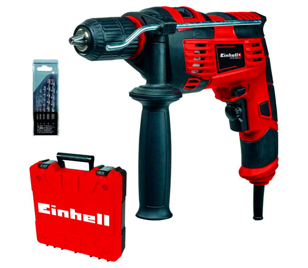 Дрель EINHELL H-ID 720/1 E KIT 42.598.46 720вт photo 0