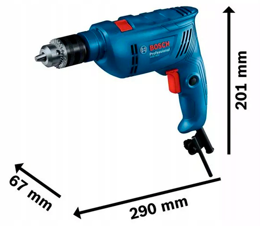 Mașină de găurit cu percuție BOSCH GSB 600  600w photo 0
