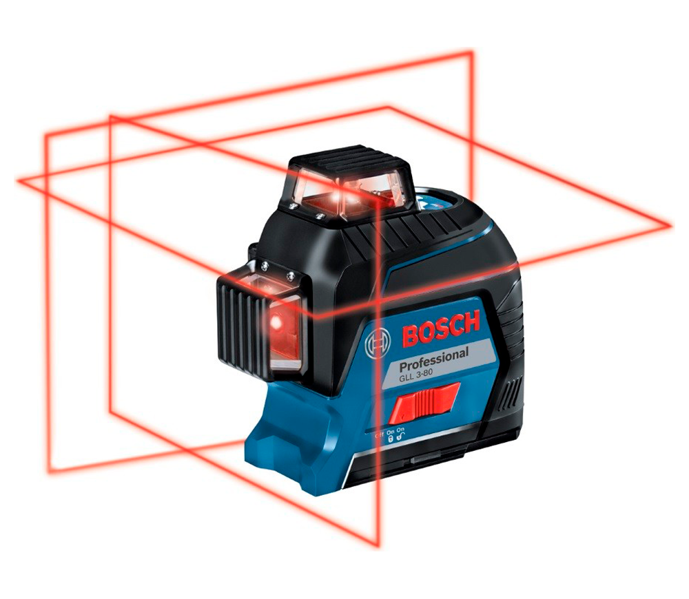 Лазерный уровень BOSCH GLL 3-80+BT 150 B06159940KD 3луча 30m photo 1