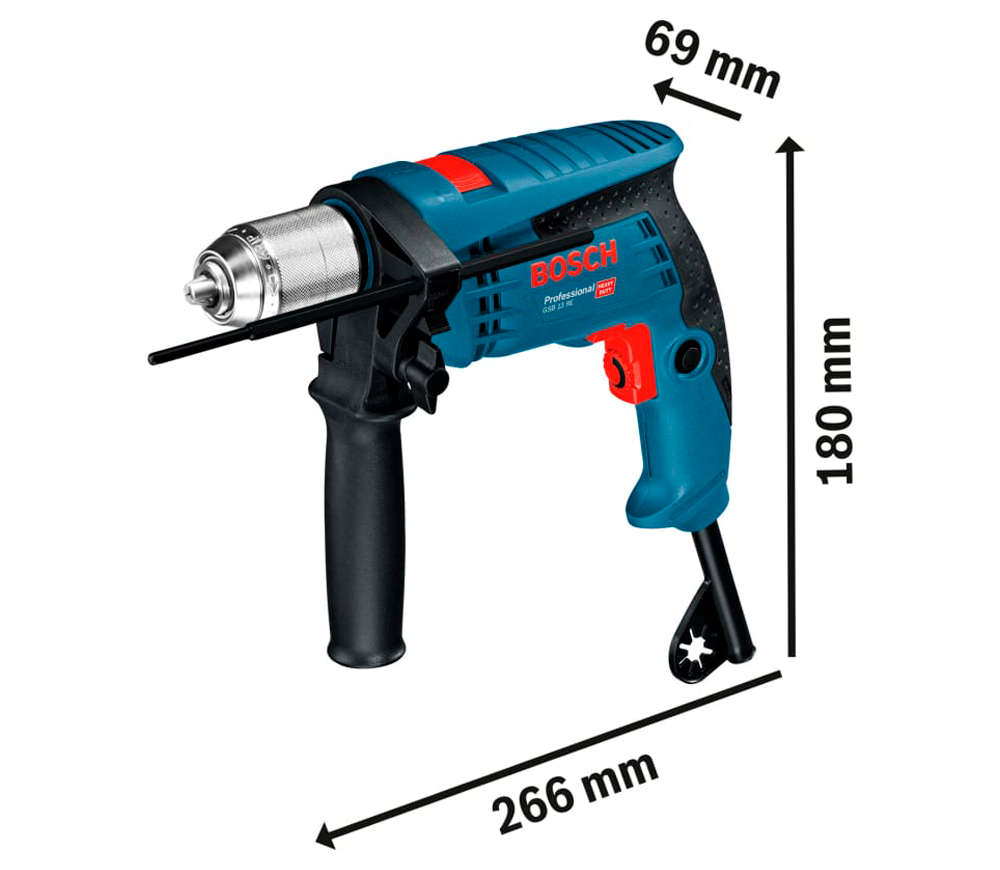 Mașină de găurit cu percutie BOSCH GSB 13 RE 600w photo 2