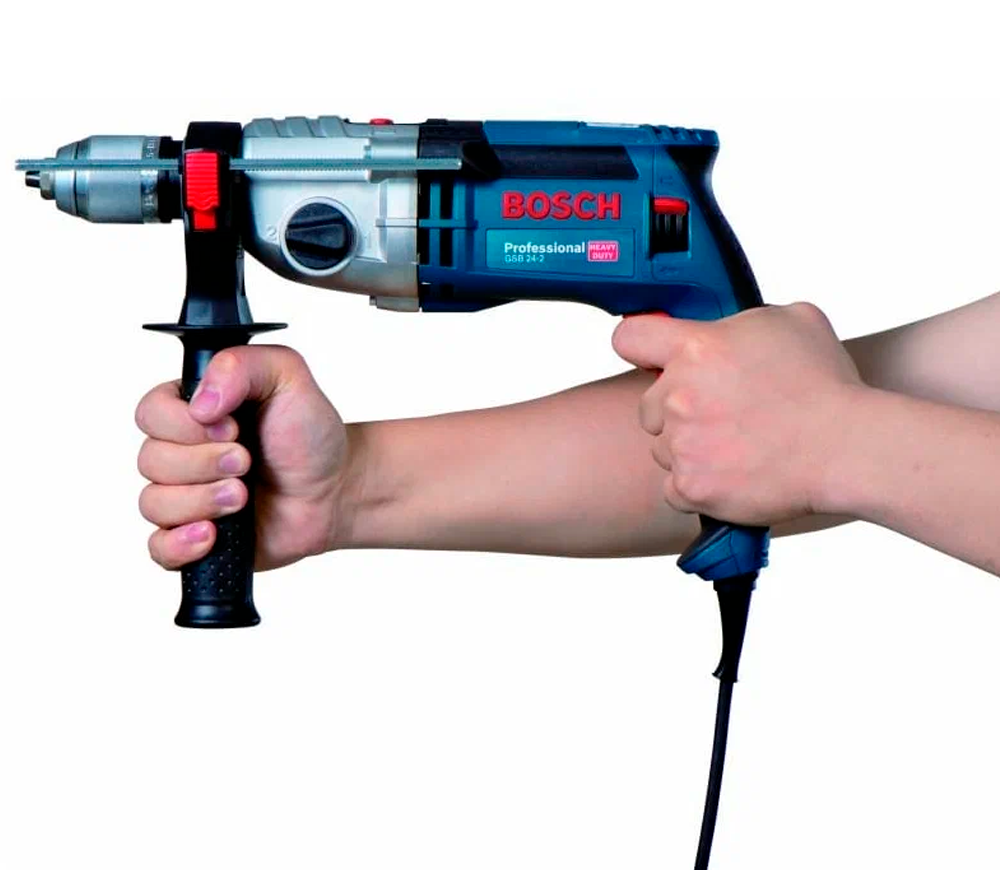 Mașină de găurit cu percuție BOSCH GSB 24-2  1100w photo 1