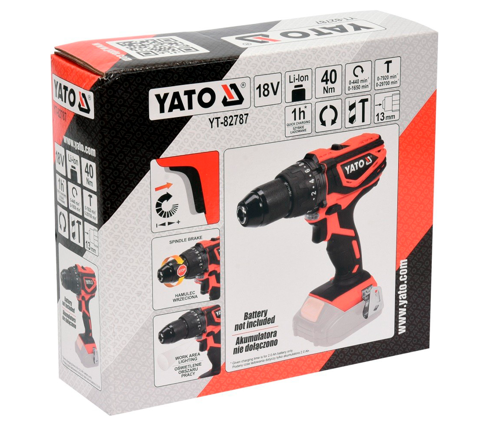 Mașină de înșurubat cu acumulator (fără baterii) YATO YT82797 18V photo 3