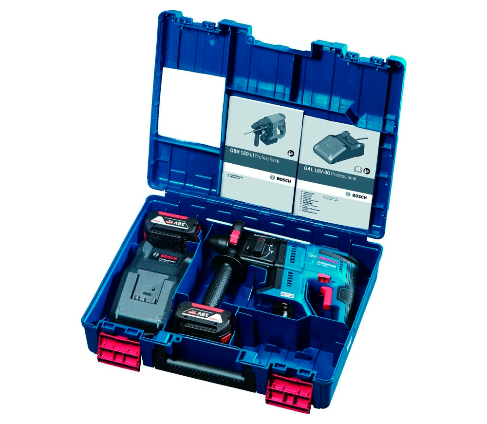Перфоратор аккумуляторный BOSCH GBH 180-LI 2Дж 18В 4Ач photo 4