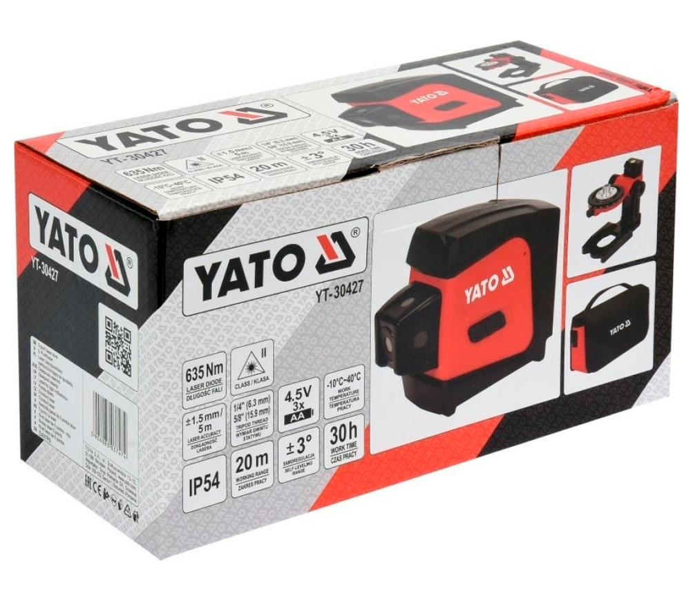Лазерный уровень YATO YT30427 4луча 20m photo 7