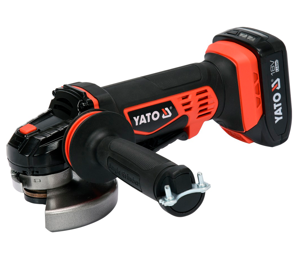 Угловая шлифмашина аккумуляторная YATO YT82826 125мм 18В 2Ач photo