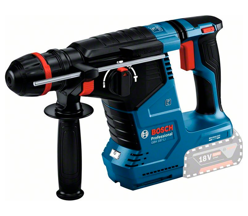 Перфоратор аккумуляторный (без аккумуляторов) BOSCH GBH 187-LI Professional 2.4Дж 18В photo
