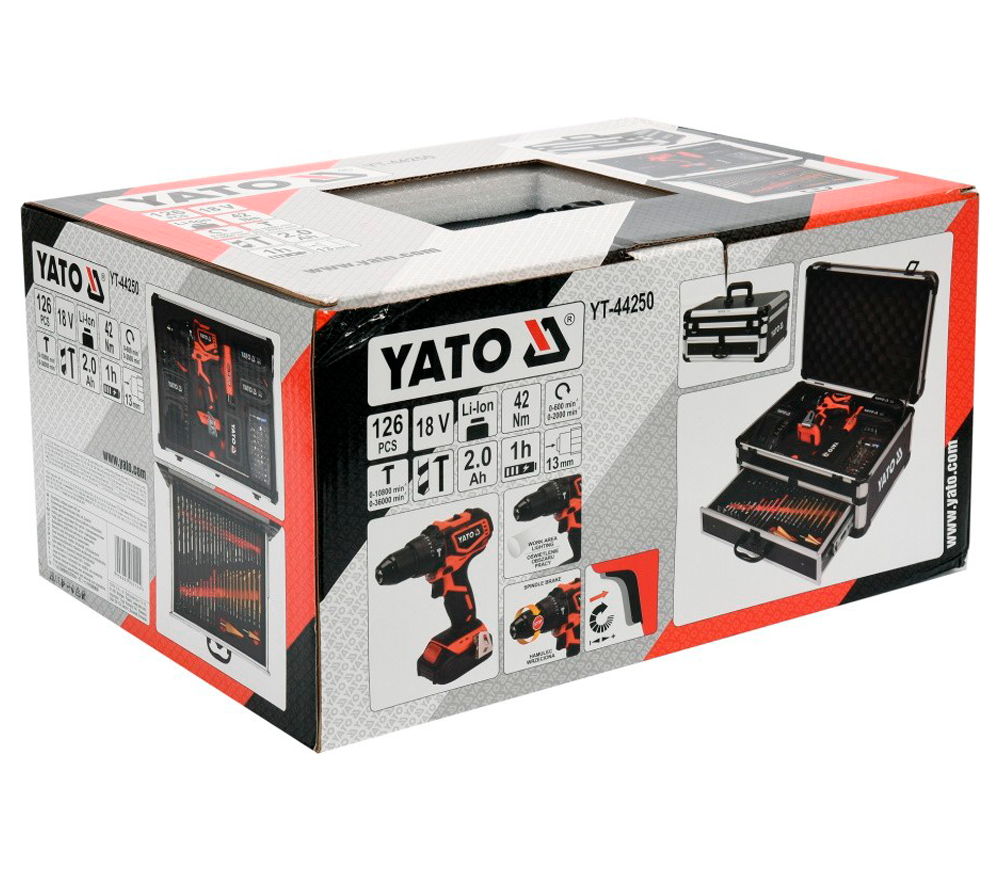 Mașină de înșurubat cu acumulator YATO YT44250 18V 2Ah photo 8