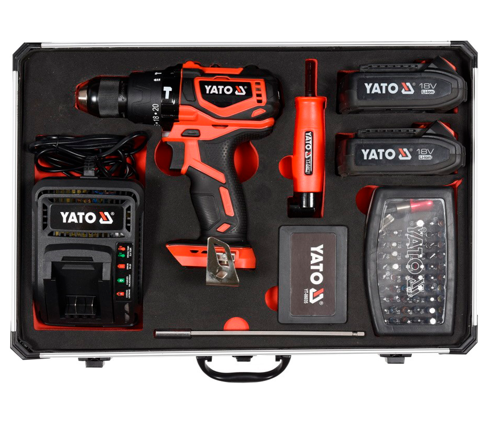 Mașină de înșurubat cu acumulator YATO YT44250 18V 2Ah photo 0