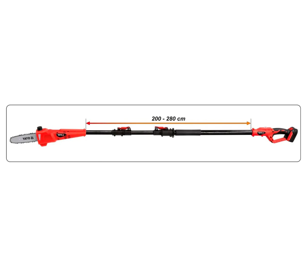 Цепная пила аккумуляторная YATO YT82836 200мм 18В 2Ач photo 3