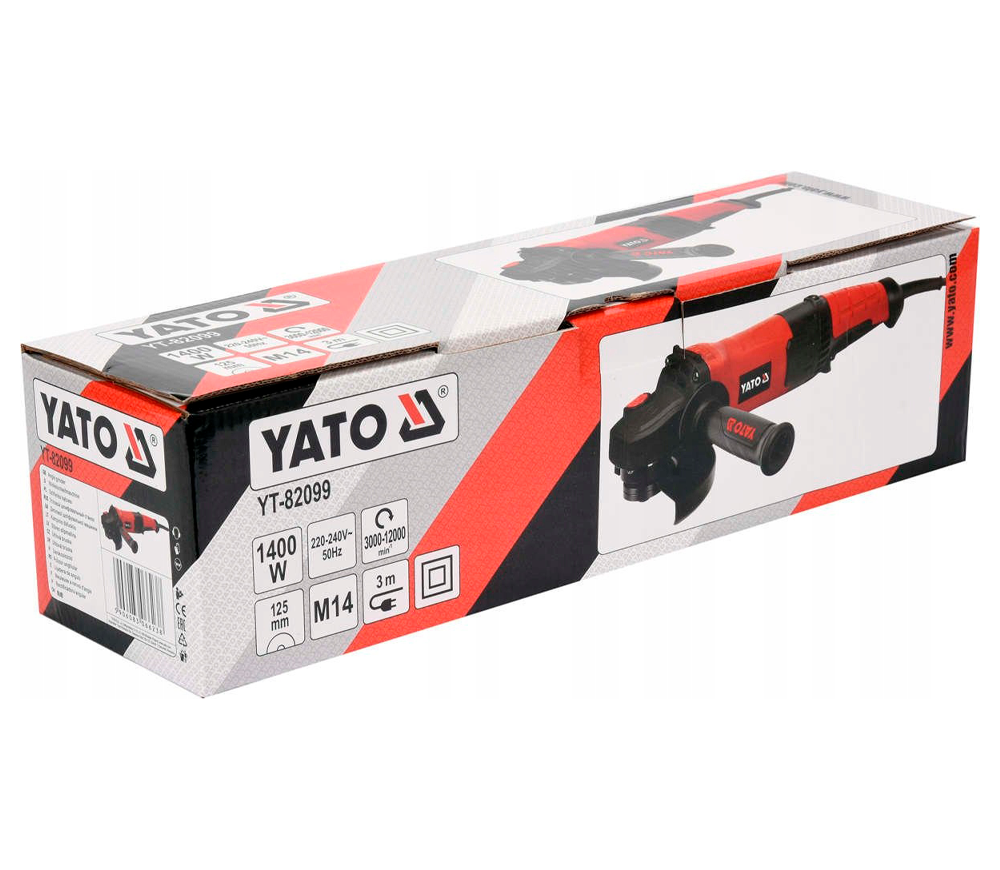 Угловая шлифмашина YATO YT82099 1400вт 125мм photo 3