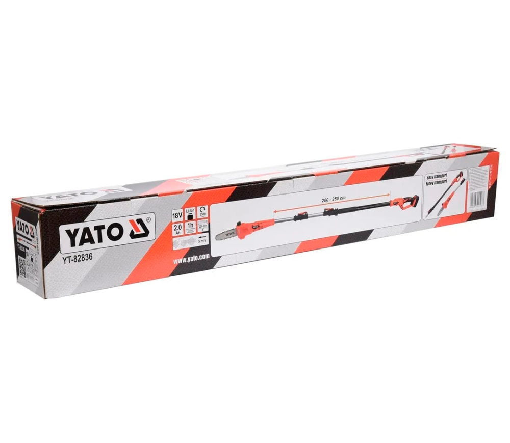Цепная пила аккумуляторная YATO YT82836 200мм 18В 2Ач photo 4