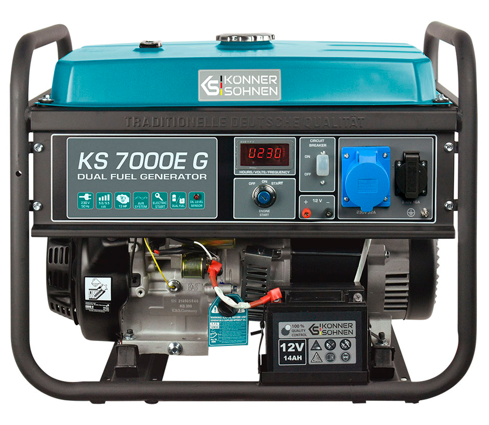 Электрогенератор Könner&Söhnen KS 7000E G 5.5квт Бензин/Газ AVR photo