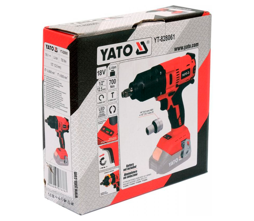 Гайковерт ударный YATO GRE YT828061  700Нм photo 2