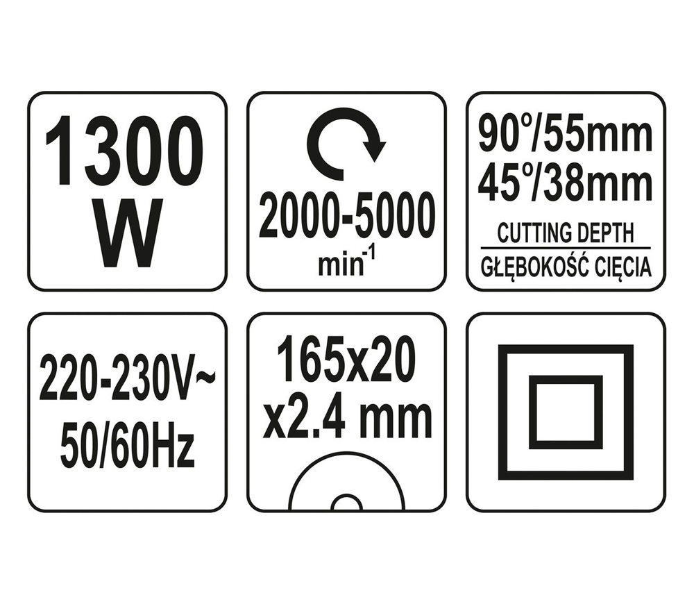 Погргужная пила YATO YT82168 1300вт 165мм photo 2
