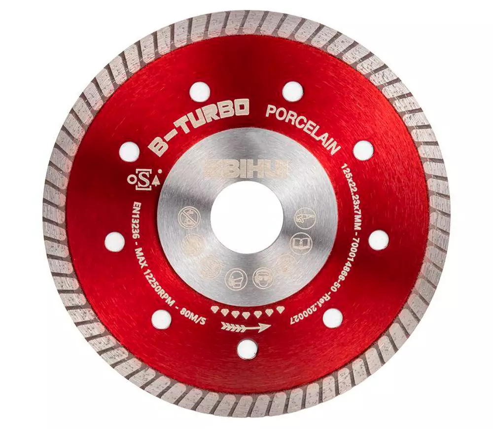 Disc de tăiat cu diamant BIHUI DCDT125 125mm Turbo Ceramică/Porțelan/Marmură photo 0